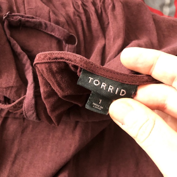 Wine-colored, Flow-y Tank-Top by Torrid. Comfy and Light-Weight - Picture 3 of 6